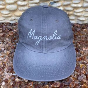 Magnolia Farms Joanna Gaines Port Authority Black Denim Washed Hat/Cap Adj EUC